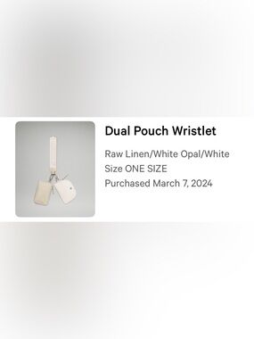 lululemon athletica Dual Pouch Set in Raw Linen and White